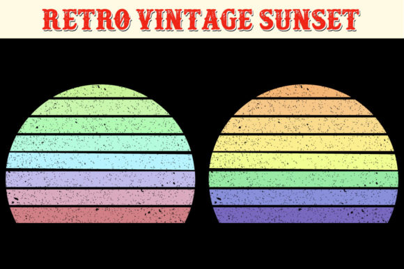 Retro Vintage Sunset 60s, 80s, 70s