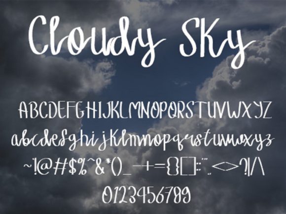 Cloudy Sky Font - Preview 4