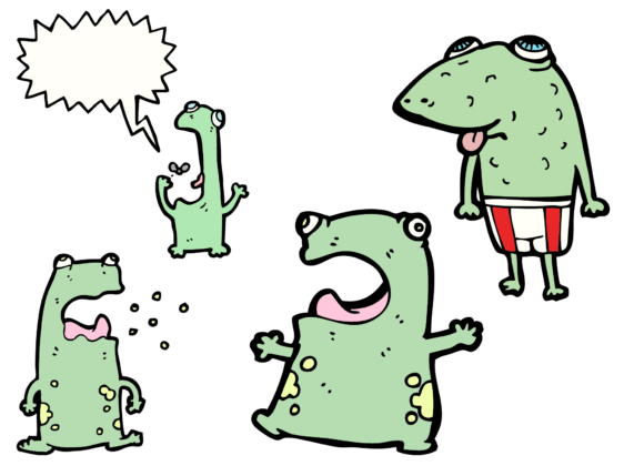 Crazy Frogs Collection Graphic Animals By Happiness on paper