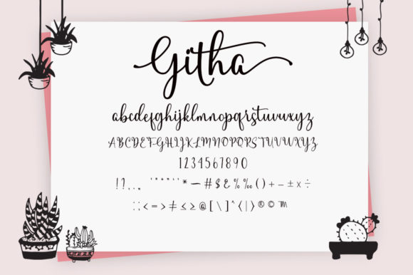 Githa Day Font PNG with transparent background - Preview 6