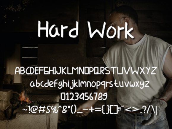 Hard Work Font - Preview 4