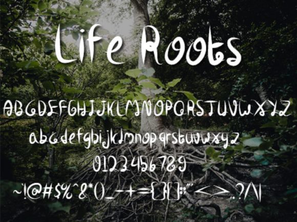 Life Roots Font PNG with transparent background - Preview 4