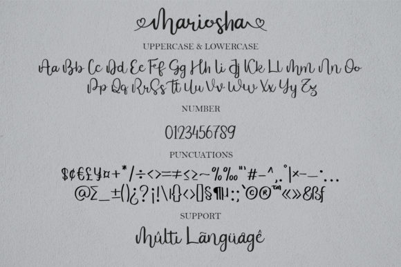 Mariosha Font PNG with transparent background - Preview 6