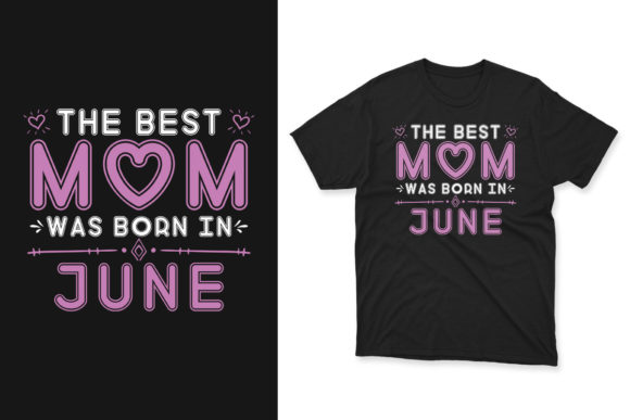 Mother's Day T-shirt Design for June Gráfico Modelos de Impressão Por Emamul Hossen