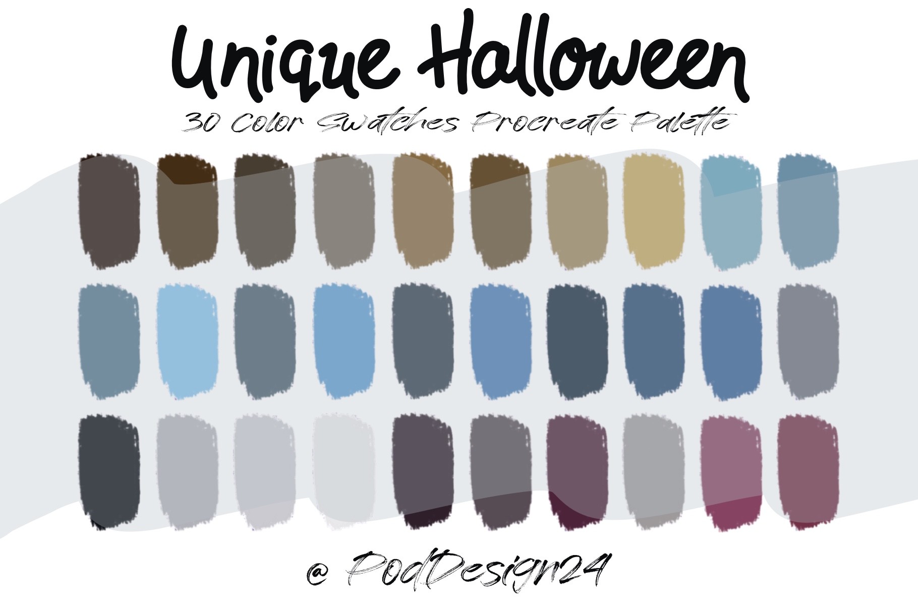 Procreate Color Palette Unique Halloween Graphic by poddesign24 ...