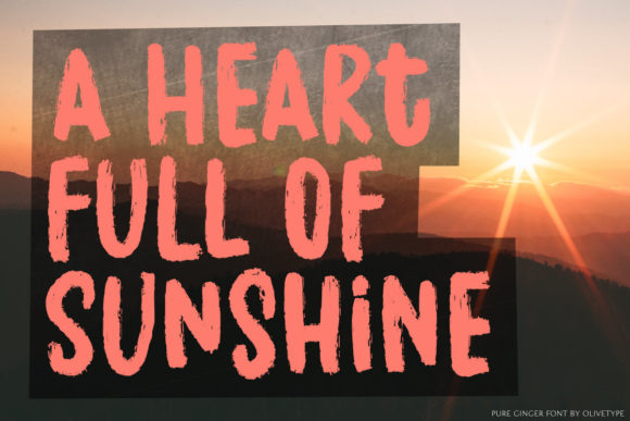 Pure Ginger Font PNG with transparent background - Preview 2