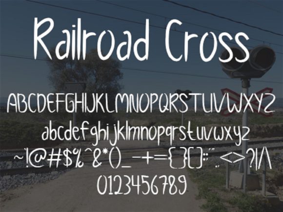 Railroad Cross Font PNG with transparent background - Preview 4