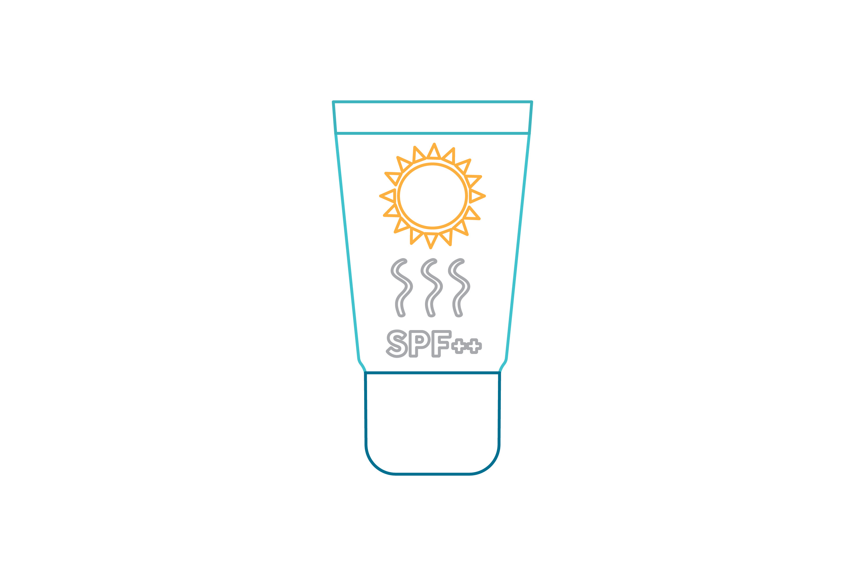 Beach Sunscreen 4 Color Line Icon Graphic by goodmantisid · Creative ...