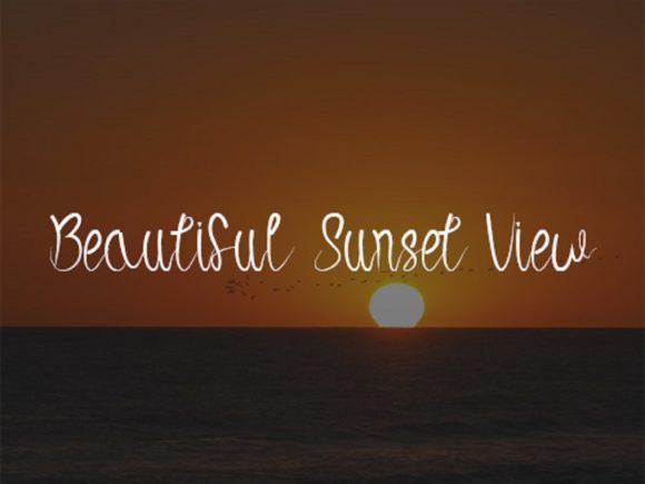 Beautiful Sunset Font - Preview 1
