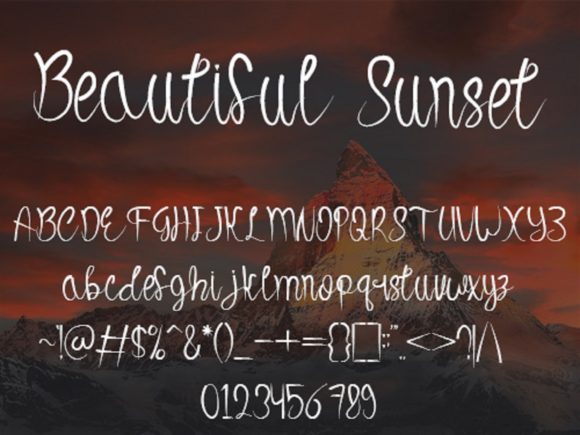 Beautiful Sunset Font - Preview 4