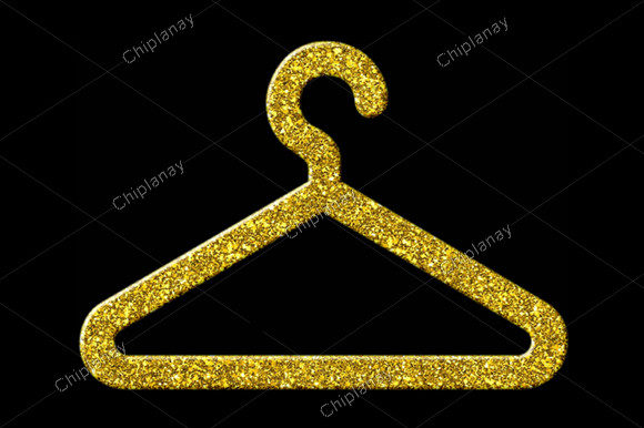Clothes Hanger Rack Golden Icon Logo Graphic by Chiplanay  Creative Fabrica