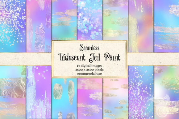 Iridescent Foil Paint Textures