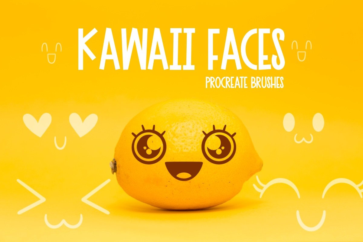 Kawaii Faces Procreate Brushes Graphic by Firefly Designs · Creative ...