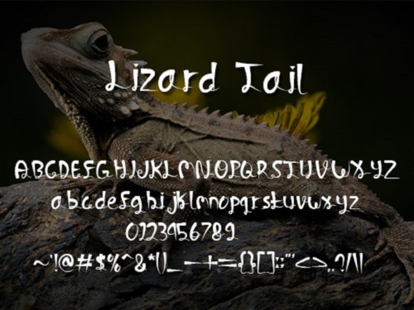 Lizard Tail Font PNG with transparent background - Preview 4