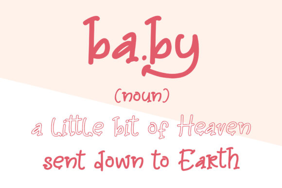 Mommy and Baby Font font preview - 3
