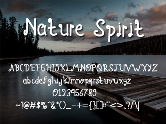Nature Spirit Font PNG with transparent background - Preview 4