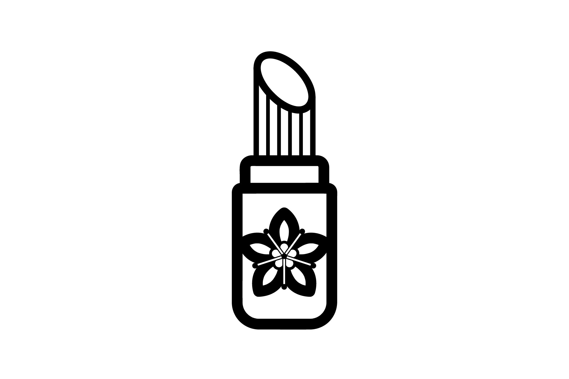 Rainbow Icon Lipstick Black Line Design Graphic by aerorbstudio ...