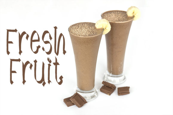 Milkshake Chocolate Font PNG with transparent background - Preview 4