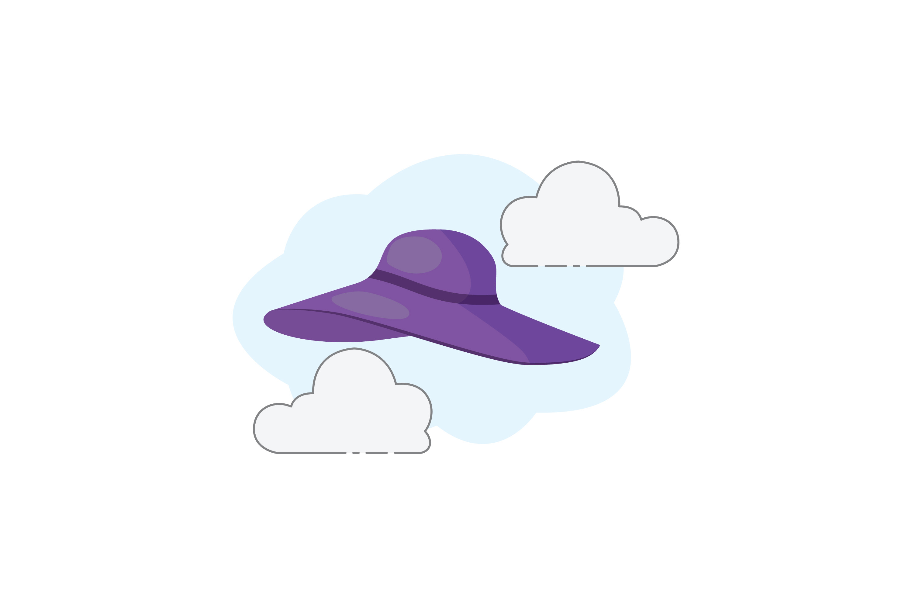 Beach Hat 3 Cloud Icon Graphic by goodmantisid · Creative Fabrica