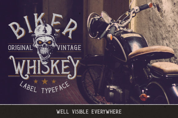 Biker Whiskey Font - Preview 4