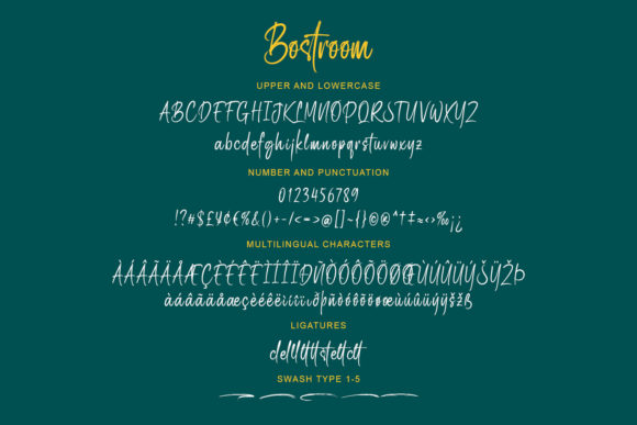 Bostroom Font PNG with transparent background - Preview 4