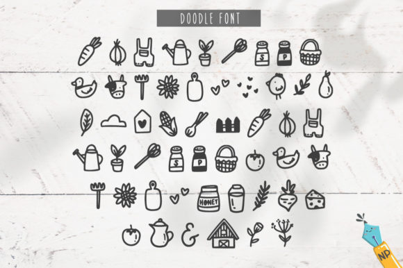 Farm to Table Font PNG with transparent background - Preview 2