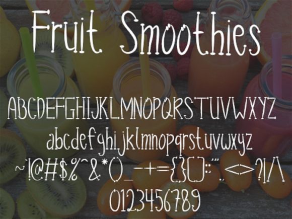 Fruit Smoothies Font - Preview 4