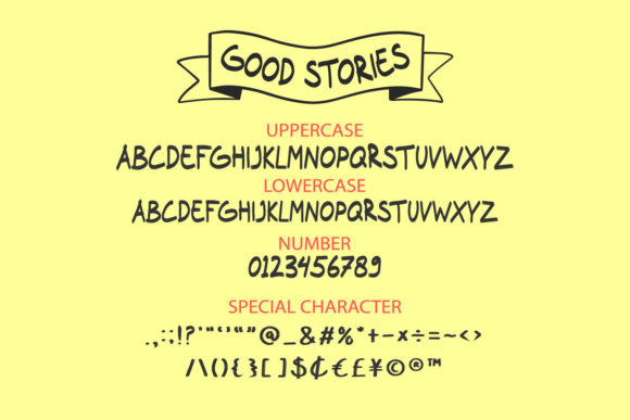 Good Stories Font PNG with transparent background - Preview 3