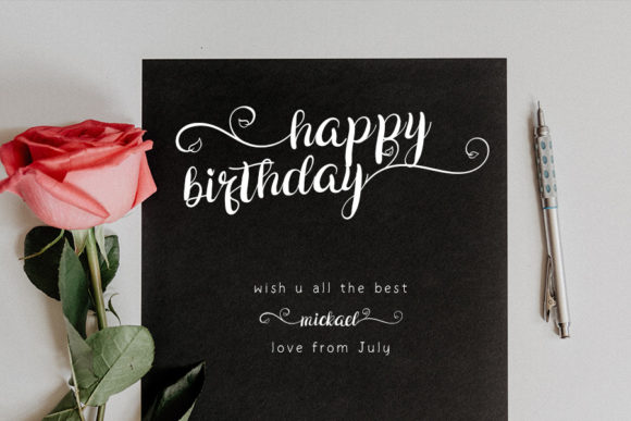 Luxuriest Font PNG with transparent background - Preview 3