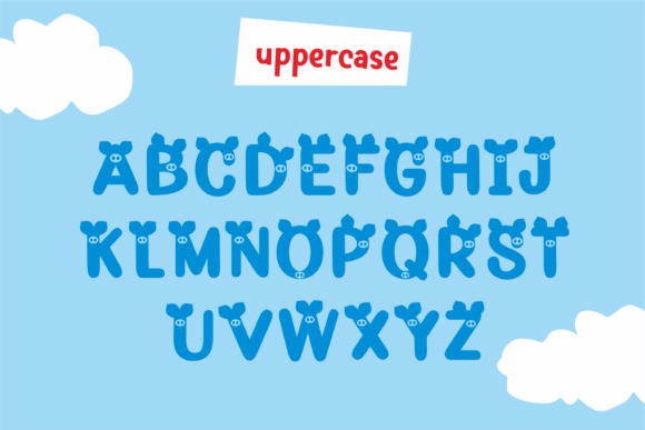 Piggy Font PNG with transparent background - Preview 2