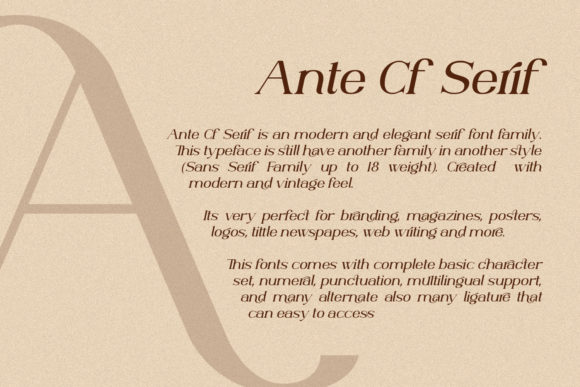 Ante Cf Font - Preview 1