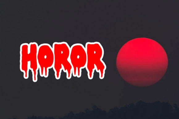 Blood Drop Font PNG with transparent background - Preview 1