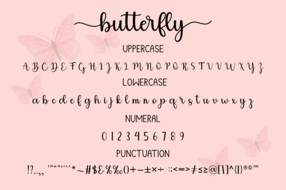 Butterfly Font - Preview 3