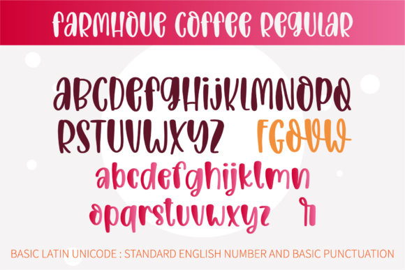 Farmhous Coffee Font PNG with transparent background - Preview 2