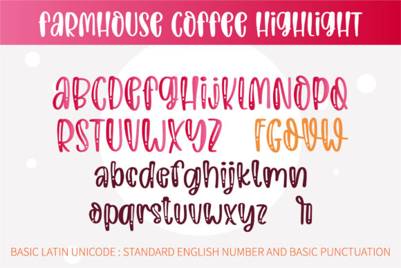 Farmhous Coffee Font PNG with transparent background - Preview 3