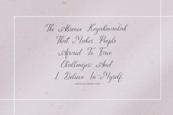 Khemylau Font font preview - 3