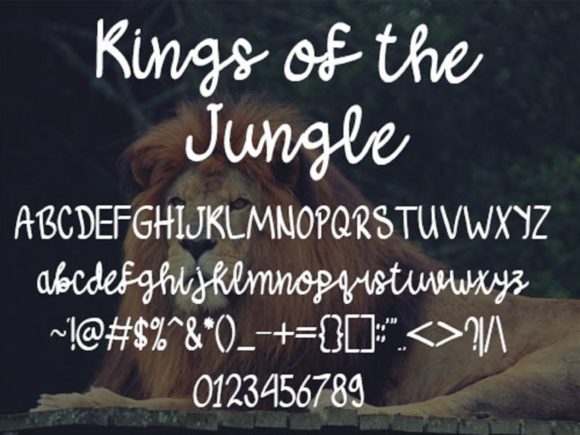 Kings of the Jungle Font PNG with transparent background - Preview 4