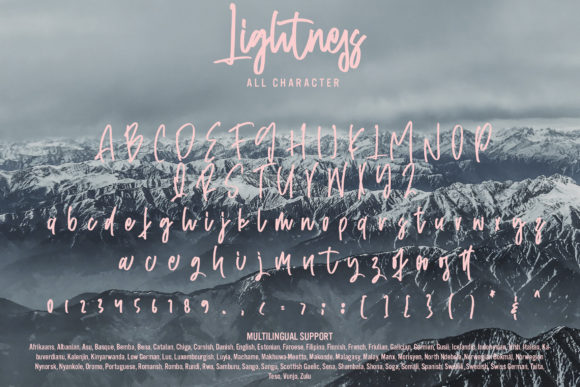 Lightness Font PNG with transparent background - Preview 6