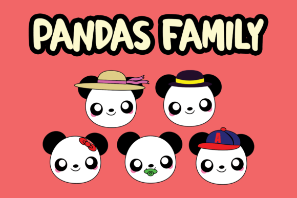 Magical Panda Font PNG with transparent background - Preview 2