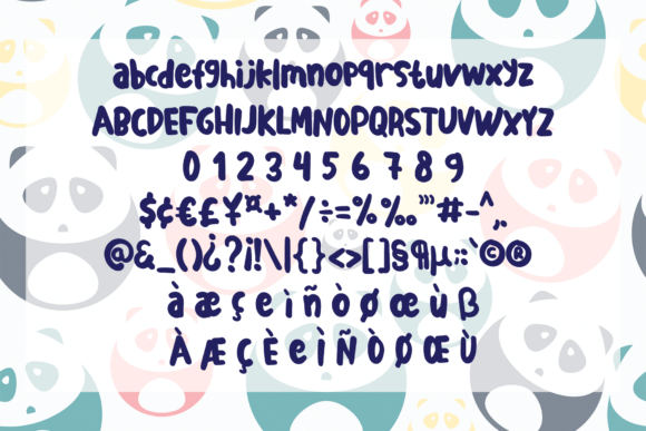 Magical Panda Font PNG with transparent background - Preview 3