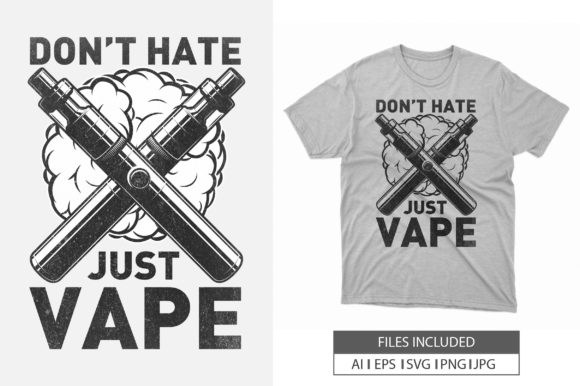 Vape Smoke T-Shirt Vector SVG File Graphic by tentshirtstore · Creative  Fabrica