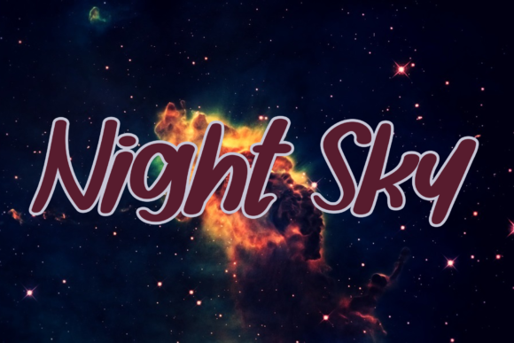Night Star Font PNG with transparent background - Preview 2