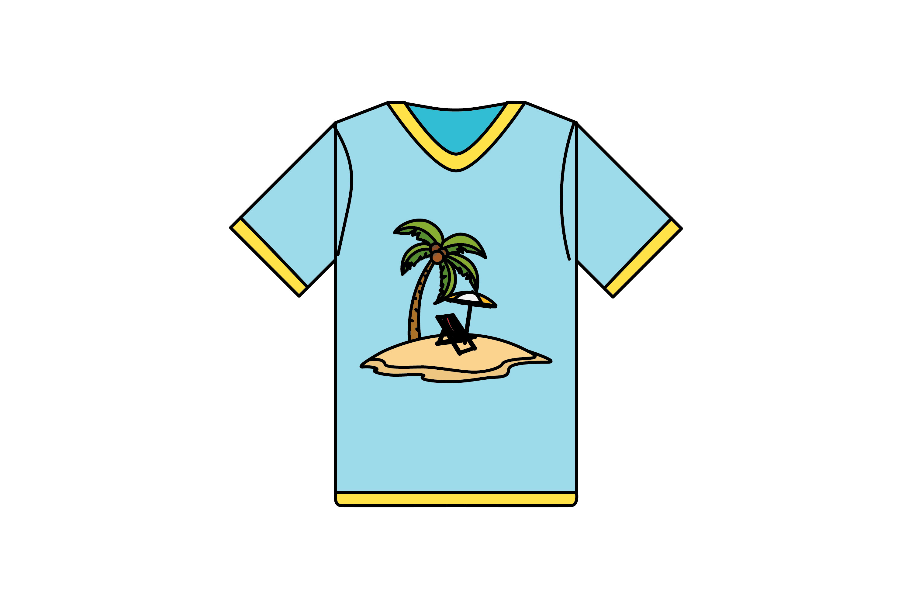 Beach Clothes 4 Filled Line Icon Graphic by goodmantisid · Creative Fabrica