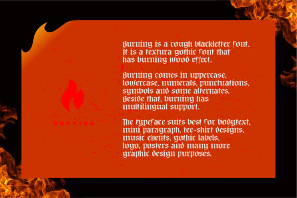 Burning Font - Preview 1