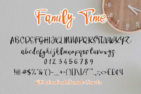 Family Time Font PNG with transparent background - Preview 3