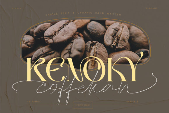 Kenoky Coffekan Font PNG with transparent background - Preview 1