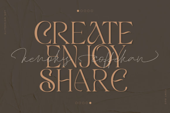Kenoky Coffekan Font PNG with transparent background - Preview 4