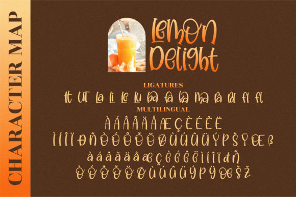 Lemon Delight Font PNG with transparent background - Preview 2