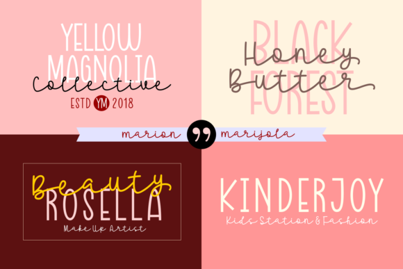 Marion Marijola Font PNG with transparent background - Preview 1