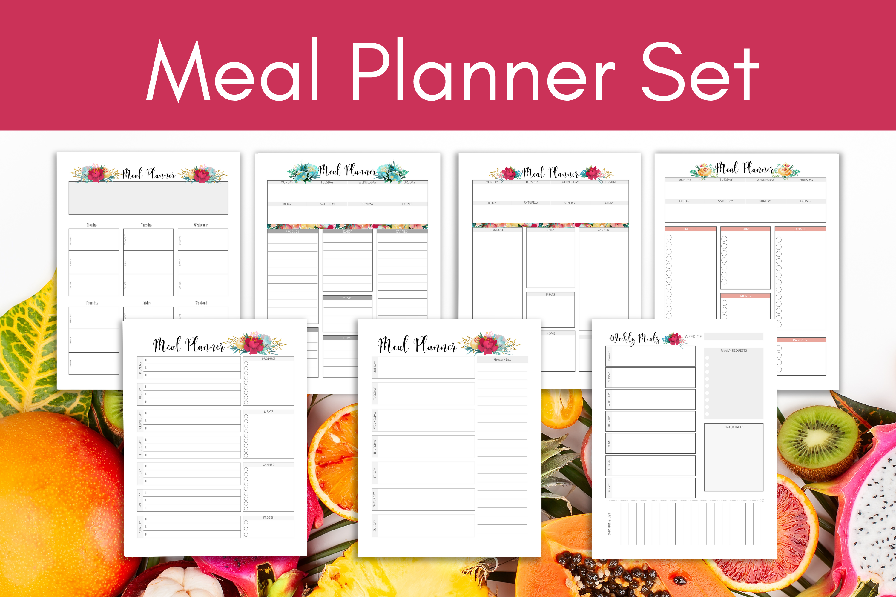 Meal Planning Printables Set